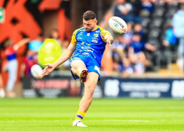 Leeds Rhinos 'tan Jake Connor Betfred Süper Lig 24. Raundunda ısınma turunda Hull FC, Leeds Rhinos' a karşı MKM Stadyumu, Hull, İngiltere, 30 Ağustos 2025