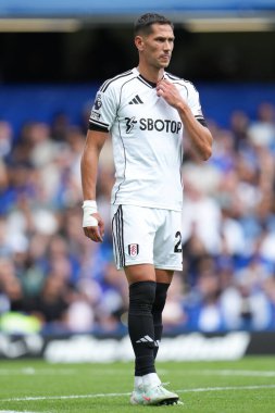 Premier Lig karşılaşmasında Fulham 'dan Saa Luki Chelsea' ye karşı Stamford Bridge, Londra, 30 Ağustos 2025