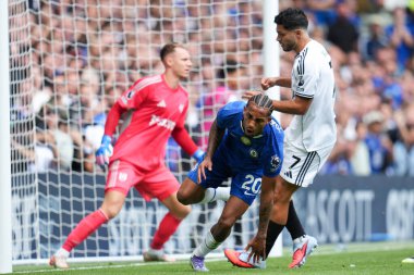 Chelsea 'li Joao Pedro Premier Lig karşılaşmasında kaçırdığı şans sonrasında Chelsea Fulham' a karşı Stamford Bridge, Londra, 30 Ağustos 2025