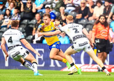 Leeds Rhinos takımından Chris Hankinson, 30 Ağustos 2025 'te MKM Stadyumu' nda oynanan 24. Betfred Süper Lig karşılaşmasında Hull FC, Leeds Rhinos 'a karşı.