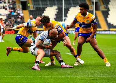Hull FC 'den Zak Hardaker, Betfred 24. Süper Lig karşılaşmasında Hull FC, Leeds Rhinos' a karşı MKM Stadyumu, Hull, İngiltere, 30 Ağustos 2025
