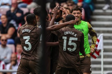 Brentford 'dan Igor Thiago, 30 Ağustos 2025' te İngiltere 'nin Sunderland kentinde oynanan Premier League karşılaşmasında Sunderland ve Brentford maçında 0-1 kazanma hedefini kutluyor.