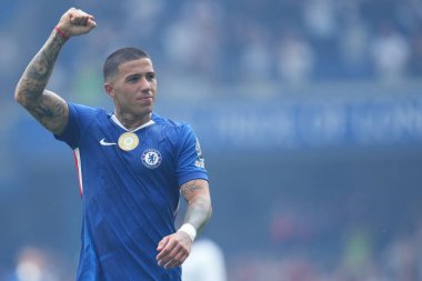 Chelsea 'den Enzo Fernnndez Premier League maçından sonra Chelsea Fulham' a karşı Stamford Bridge, Londra, 30 Ağustos 2025