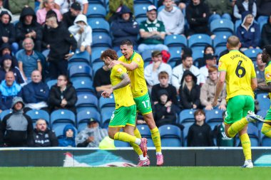 Norwich City 'den Josh Sargent, 30 Ağustos 2025' te Ewood Park, Blackburn, İngiltere 'de oynanan Blackburn Rovers-Norwich City maçında 1-0 yenilgiyi kutluyor.