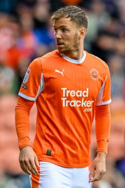 Blackpool 'dan Lee Evans, Sky Bet Ligi 1 maçında Bloomfield Road, Blackpool' da Bolton Wanderers 'a karşı, 30 Ağustos 2025