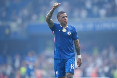 Chelsea 'den Enzo Fernnndez Premier League maçından sonra Chelsea Fulham' a karşı Stamford Bridge, Londra, 30 Ağustos 2025