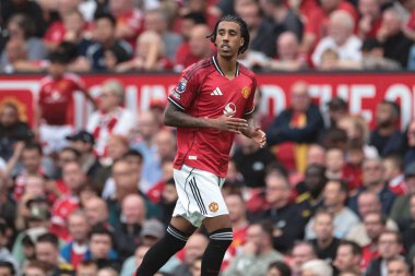 Manchester United ile Burnley arasındaki Premier League maçı sırasında Manchester United 'dan Leny Yoro, Old Trafford, Manchester, İngiltere' de 30 Ağustos 2025