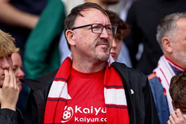 Nottingham Forest taraftarları Premier Lig maçından önce Nottingham Forest, West Ham United 'a karşı City Ground, Nottingham, İngiltere' de 31 Ağustos 2025