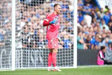 Fulham 'dan Bernd Leno Premier Lig karşılaşmasında Chelsea Fulham' a karşı Stamford Bridge, Londra, 30 Ağustos 2025