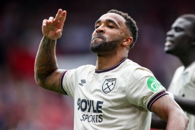 West Ham United takımından Callum Wilson, İngiltere 'nin Nottingham şehrinde oynanan Premier League maçı Nottingham Forest-West Ham United maçında 0-3' lük galibiyetini kutluyor.