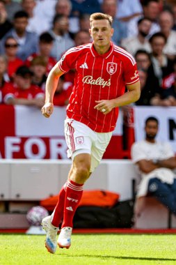 Nottingham Ormanı 'ndan Chris Wood Premier League maçı sırasında Nottingham Forest, West Ham United' a karşı City Ground, Nottingham, Birleşik Krallık 'ta 31 Ağustos 2025' te maç yapıyor.