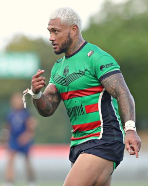Keighley Cougars takımının Junior Sa 'u Betfred League 1 maçında North Wales Crusaders, Keighley Cougars' a karşı Stadiwm CSM, Colwyn Bay, Birleşik Krallık, 31 Ağustos 2025