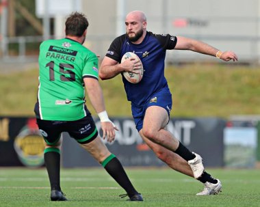 Kuzey Galler Haçlıları 'ndan Jack Houghton 1. Betfred Ligi maçında North Wales Crusaders, Keighley Cougars' a karşı Stadiwm CSM, Colwyn Bay, Birleşik Krallık 'ta 31 Ağustos 2025