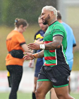 Keighley Cougars takımının Junior Sa 'u Betfred League 1 maçında North Wales Crusaders, Keighley Cougars' a karşı Stadiwm CSM, Colwyn Bay, Birleşik Krallık, 31 Ağustos 2025