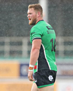 Keighley Cougars 'dan Jordan Schofield, Betfred League 1 maçında North Wales Crusaders, Keighley Cougars' a karşı Stadiwm CSM, Colwyn Bay, İngiltere, 31 Ağustos 2025