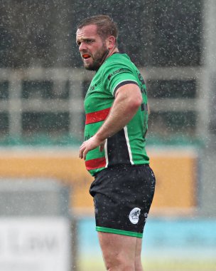 Keighley Cougars 'dan Aaron Brown, Betfred League 1 maçında North Wales Crusaders, Stadiwm CSM, Colwyn Bay, İngiltere' de Keighley Cougars 'a karşı 31 Ağustos 2025