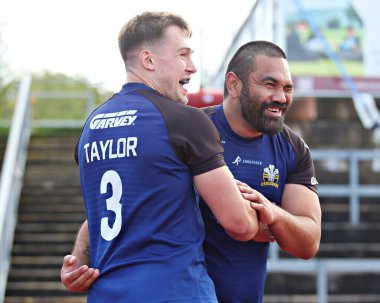 Kuzey Galler Haçlıları 'ndan Pat Ah Van, 31 Ağustos 2025' te İngiltere 'deki Stadyum CSM, Colwyn Körfezi' nde oynanan Kuzey Galler Haçlılarına karşı oynanan 1.