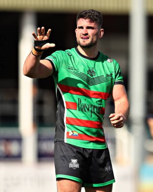 Keighley Cougars 'dan Lachlan Lanksey Betfred League 1 maçı sırasında North Wales Crusaders, Keighley Cougars' a karşı Stadiwm CSM, Colwyn Bay, Birleşik Krallık, 31 Ağustos 2025