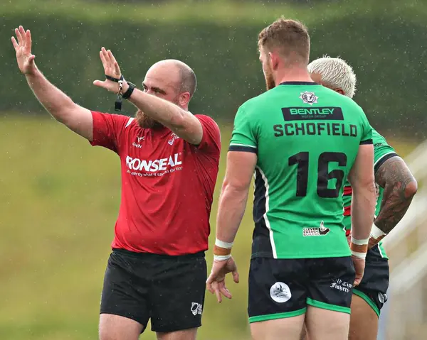 Keighley Cougars 'dan Jordan Schofield, 31 Ağustos 2025' te İngiltere 'de oynanan Betfred Ligi 1 maçında Stadiwm CSM, Colwyn Körfezi' nde North Wales Crusaders - Keighley Cougars maçında sarı kart gösterildi.