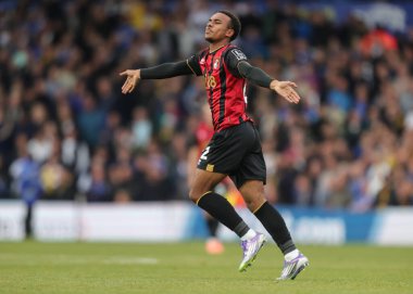 Eli Junior Kroupi of Bournemouth celebrates his goal to make it 2-2 during the Premier League match Leeds United vs Bournemouth at Elland Road, Leeds, United Kingdom, 27th September 2025 