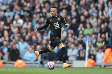 Burnley 'den Quilindschy Hartman Premier Lig maçında topu Manchester City ile Manchester Stadyumu' nda 27 Eylül 2025 'te karşılaştı. 