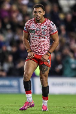 Umyla Hanley of Leigh Leopards during the Betfred Super League play-off Eliminator 1 match Leigh Leopards vs Wakefield Trinity at Progress With Unity Stadium, Leigh, United Kingdom, 26th September 2025