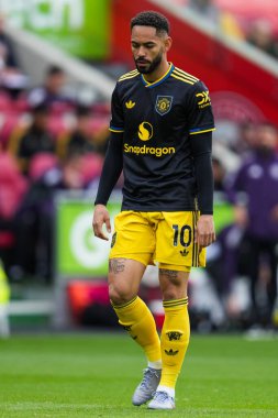 Manchester United takımından Matheus Cunha Premier League maçında Brentford Manchester United 'a karşı Gtech Community Stadyumu, Londra, Birleşik Krallık, 27 Eylül 2025 