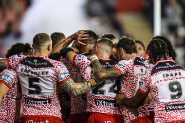 Isaac Liu of Leigh Leopards celebrates his try making it 10-0 during the Betfred Super League play-off Eliminator 1 match Leigh Leopards vs Wakefield Trinity at Progress With Unity Stadium, Leigh, United Kingdom, 26th September 2025
