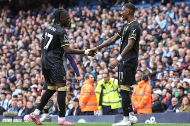 Burnley 'den Jaidon Anthony, 27 Eylül 2025' te Etihad Stadyumu 'nda Manchester City ile Burnley arasındaki Premier League maçında 1-1' lik galibiyetini kutluyor. 