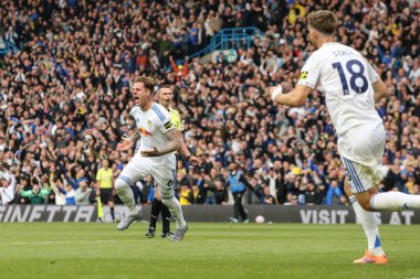 Joe Rodon of Leeds United celebrates his goal to make it 1-1 during the Premier League match Leeds United vs Bournemouth at Elland Road, Leeds, United Kingdom, 27th September 2025 