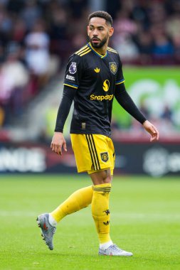 Manchester United takımından Matheus Cunha Premier League maçında Brentford Manchester United 'a karşı Gtech Community Stadyumu, Londra, Birleşik Krallık, 27 Eylül 2025 