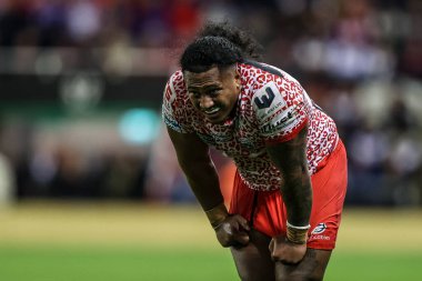 Tesi Niu of Leigh Leopards during the Betfred Super League play-off Eliminator 1 match Leigh Leopards vs Wakefield Trinity at Progress With Unity Stadium, Leigh, United Kingdom, 26th September 2025