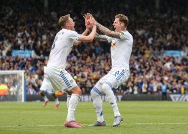 Joe Rodon of Leeds United celebrates his goal to make it 1-1 during the Premier League match Leeds United vs Bournemouth at Elland Road, Leeds, United Kingdom, 27th September 2025