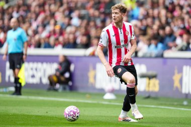 Brentford 'dan Nathan Collins Premier League maçında Brentford Manchester United' a karşı Gtech Community Stadyumu, Londra, Birleşik Krallık 'ta 27 Eylül 2025 