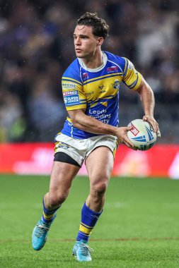 Leeds Rhinos takımından Brodie Croft, 27 Eylül 2025 tarihinde Leeds Stadyumu 'nda oynanan Betfred Süper Lig eleme maçı 1.