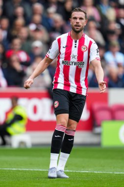 Brentford 'dan Jordan Henderson Premier League maçı sırasında Brentford Manchester United' a karşı Gtech Community Stadyumu, Londra, 27 Eylül 2025 