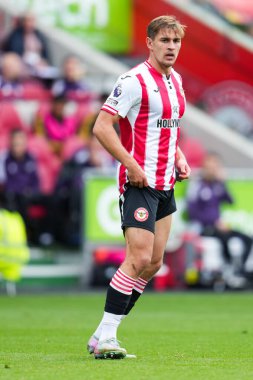 Brentford 'dan Yehor Yarmolyuk Premier League maçı sırasında Brentford Manchester United' a karşı Gtech Community Stadyumu, Londra, Birleşik Krallık, 27 Eylül 2025 