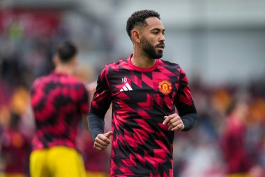 Manchester United 'dan Matheus Cunha Premier League karşılaşması öncesinde Brentford Manchester United' a karşı Gtech Community Stadyumu, Londra, Birleşik Krallık, 27 Eylül 2025 