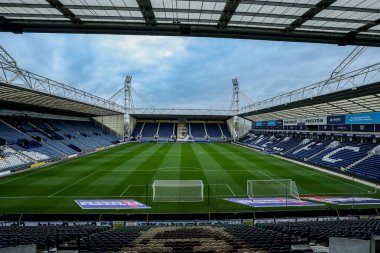 Deepdale Stadyumu 'nun, 27 Eylül 2025' te İngiltere 'nin Deepdale kentinde oynanan Preston North End-Bristol maçı öncesinde genel bir görüntüsü. 