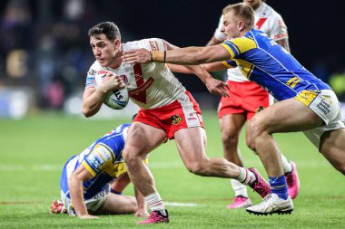 St. Helens 'ten Matt Whitley, 27 Eylül 2025' te Headingley Stadyumu, Leeds, İngiltere 'de oynanan Betfred Süper Lig eleme maçı 1.