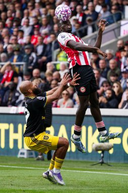 Manchester United 'dan Bryan Mbeumo Premier League maçı sırasında Brentford Manchester United' a karşı Gtech Community Stadyumu, Londra, Birleşik Krallık, 27 Eylül 2025 