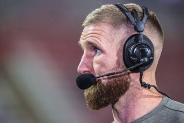 Sam Tomkins, Sky Sports Rugby League presenter during the Betfred Super League play-off Eliminator 1 match Leigh Leopards vs Wakefield Trinity at Progress With Unity Stadium, Leigh, United Kingdom, 26th September 2025 