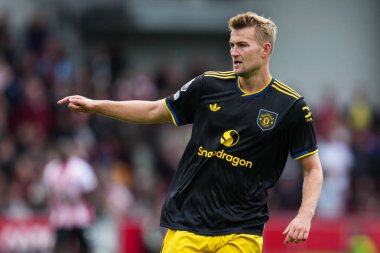 Premier Lig karşılaşmasında Manchester United 'tan Matthijs De Ligt, Brentford Manchester United' a karşı Gtech Community Stadyumu, Londra, Birleşik Krallık, 27 Eylül 2025 