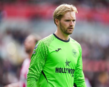 Brentford 'dan Caoimhn Kelleher Premier League maçında Brentford Manchester United' a karşı Gtech Community Stadyumu, Londra, 27 Eylül 2025 