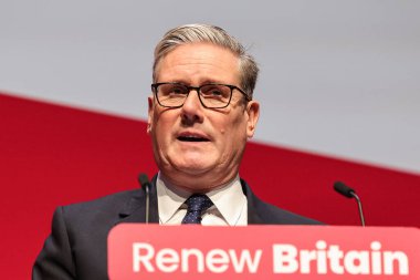 Keir Starmer, Prime Minister of the United Kingdom of Great Britain and Northern Ireland speaks about the Hillsborough Law during the Labour Party Annual Conference 2025 at The ACC, Liverpool, United Kingdom, 28th September 2025