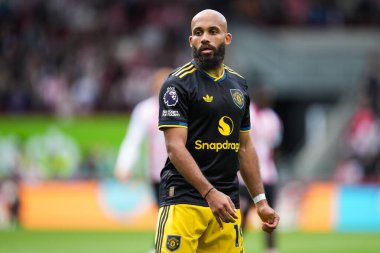 Manchester United 'dan Bryan Mbeumo Premier League maçı sırasında Brentford Manchester United' a karşı Gtech Community Stadyumu, Londra, Birleşik Krallık, 27 Eylül 2025 
