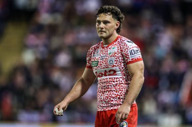 Lachlan Lam of Leigh Leopards during the Betfred Super League play-off Eliminator 1 match Leigh Leopards vs Wakefield Trinity at Progress With Unity Stadium, Leigh, United Kingdom, 26th September 2025