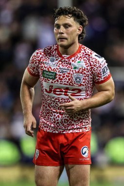 Lachlan Lam of Leigh Leopards during the Betfred Super League play-off Eliminator 1 match Leigh Leopards vs Wakefield Trinity at Progress With Unity Stadium, Leigh, United Kingdom, 26th September 2025