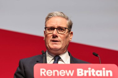 Keir Starmer, Prime Minister of the United Kingdom of Great Britain and Northern Ireland speaks about the Hillsborough Law during the Labour Party Annual Conference 2025 at The ACC, Liverpool, United Kingdom, 28th September 2025 