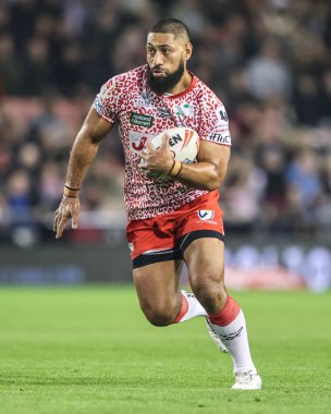 Isaac Liu of Leigh Leopards during the Betfred Super League play-off Eliminator 1 match Leigh Leopards vs Wakefield Trinity at Progress With Unity Stadium, Leigh, United Kingdom, 26th September 2025
